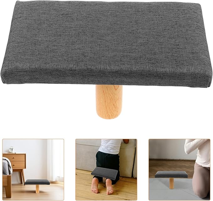 YARNOW Portable Single-Leg Zen Stool with Cushion Kneeling Bench for Meditation and Prayer Grey Seiza Seat Suitable for Adults Over