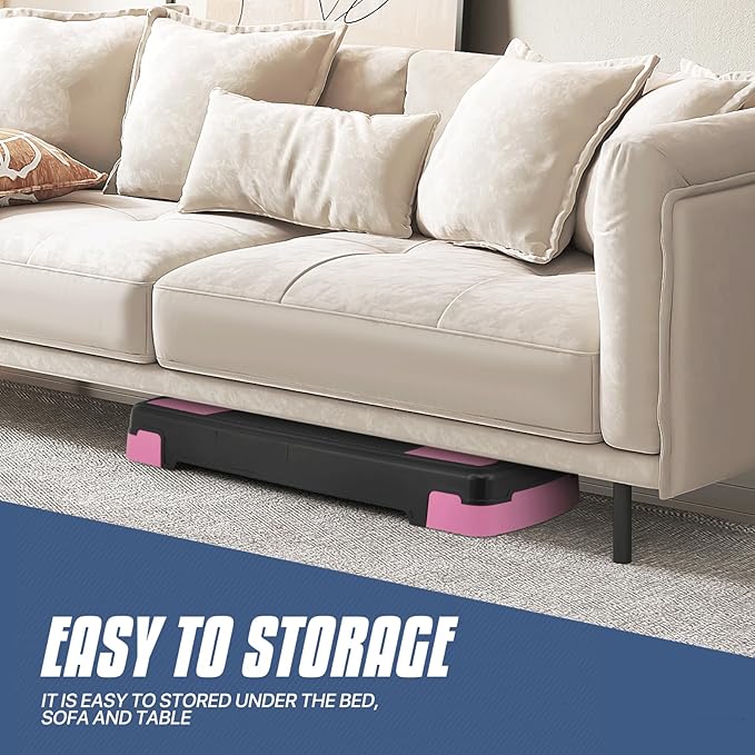 MADOG Aerobics Stepper Platform with 4/6/8 inch Height Stackable Risers