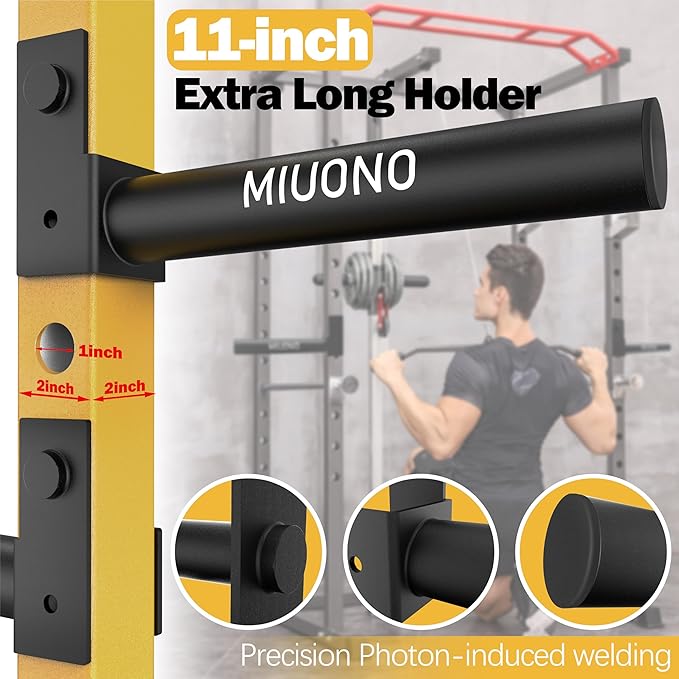 Weight Plate Holder, Weight Plate Rack Storage for 2X2 Power Rack Attachments, Extended Version Hang More 2" Weight Plates