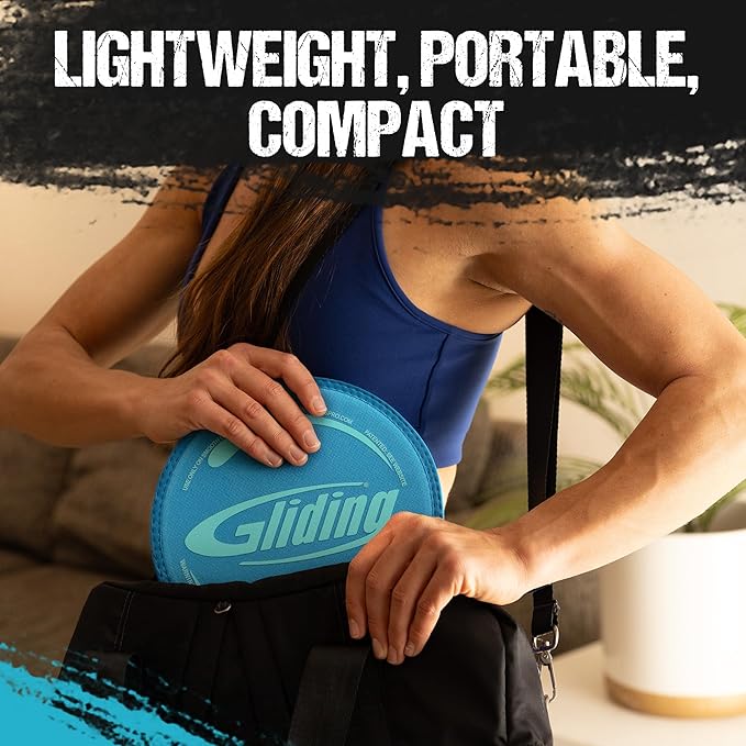 Gliding Discs for Working Out - Exercise Sliders for Carpet & Hardwood Floors 1 Pair, Authentic Workout Sliders Disc for Full Body Resistance Workout, Includes 4 Streaming Video Workouts