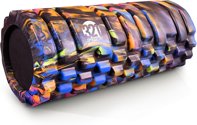 321 Strong Foam Roller - Medium Density Deep Tissue Massager for Muscle Massage and Myofascial Trigger Point Release, with 4K eBook