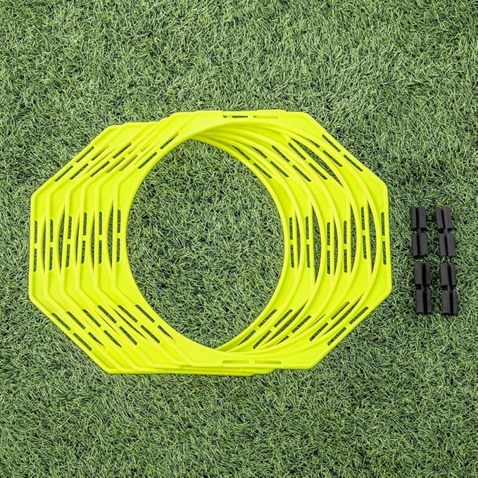 FORZA Agility Training Octa Rings [Pack of 6] | Soccer Training Equipment | Multi-Sport Agility Ring Set | Speed Training Equipment | Sports Equipment