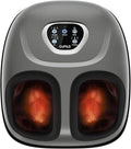 Foot Massager with Heat, FSA Eligible HSA Shiatsu Foot Massager Machine for Plantar Fasciitis, Adjustable Vibration & Pressure for Neuropathy Pain, Women Men Gifts, Fits Up to 12"(Gray)