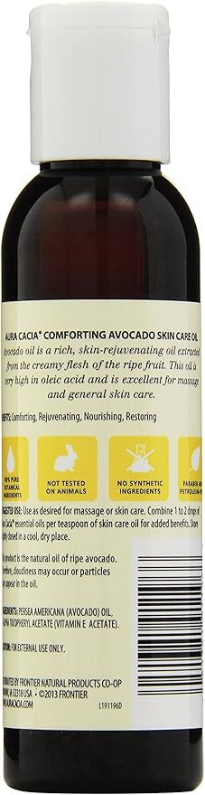 Aura Cacia Natural Skin Care Oil, Avocado, 4 Fluid Ounce