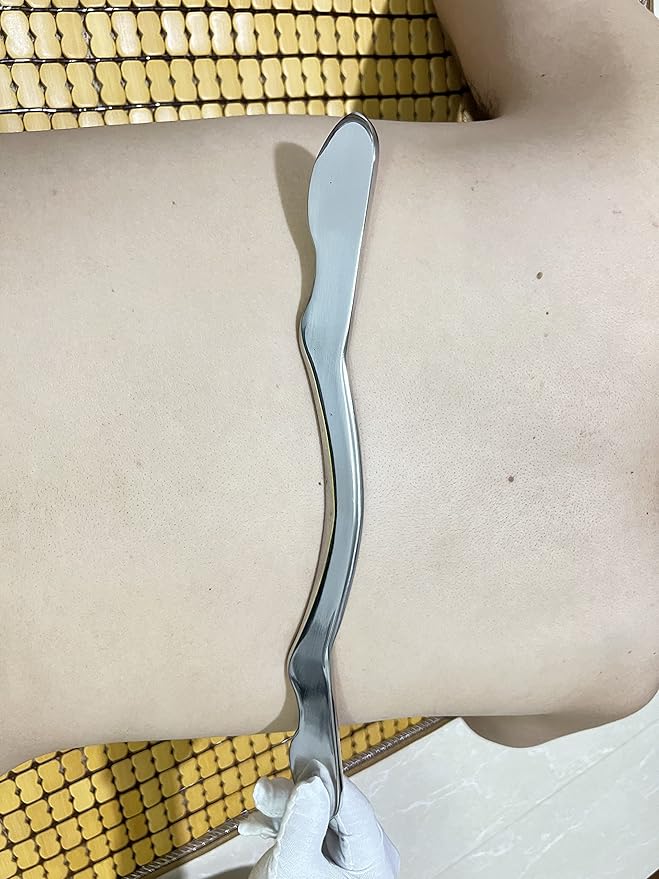 Gua sha Tool gua sha Stainless Steel iastm Tool Gussha Massage Tool Muscle Scraping Tool for Soft Tissue Therapy and Reduce Arms,Back, Legs, Neck Muscle Pain(O)…