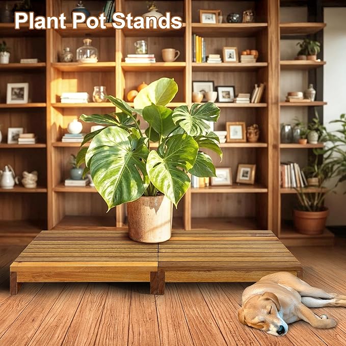 Step Platform for Adults & Elderly, 3.5" One Step Stool for Elderly, Wooden Platform Step Stool, Wooden Mobility Stepping Stools for Adults, Kids/Bedside, Bathroom, Kitchen, Garden