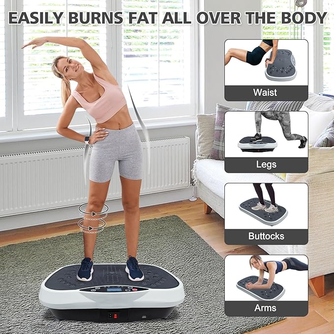 Vibration Plate Exercise Machine - Whole Body Workout Vibration Fitness Platform for Weight Loss & Toning