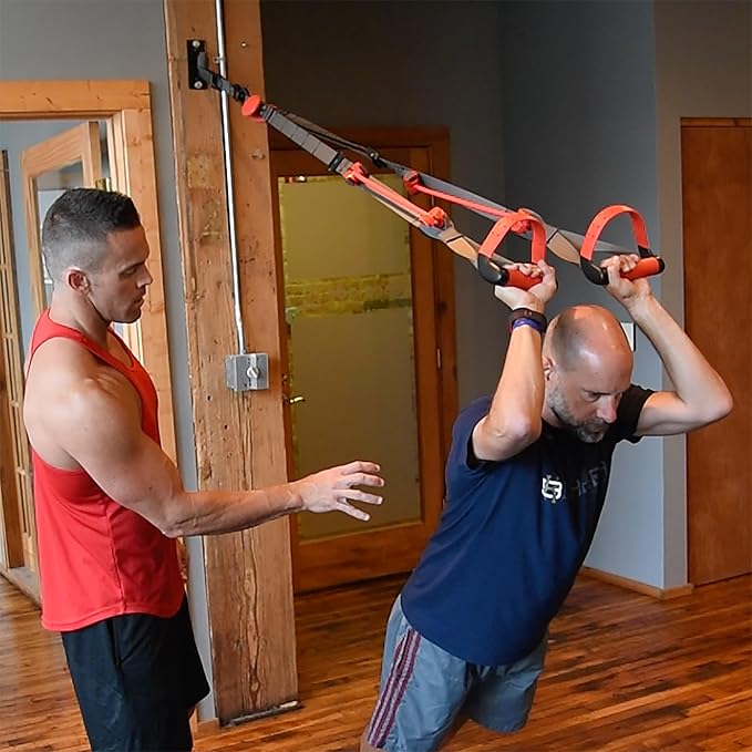 Lifeline Jungle Gym XT Body Weight Suspension Trainer System + Resistance Training Metal Mounts + Jungle Gym Extension Strap Bundle
