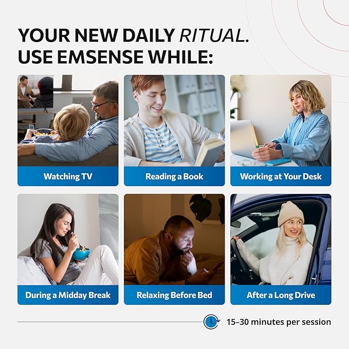 EMSense Triple Therapy Foot Massager | 3 in 1 Cordless & Portable Massager with 3 Vibration Modes & 3 Heat Levels - 1 Pack