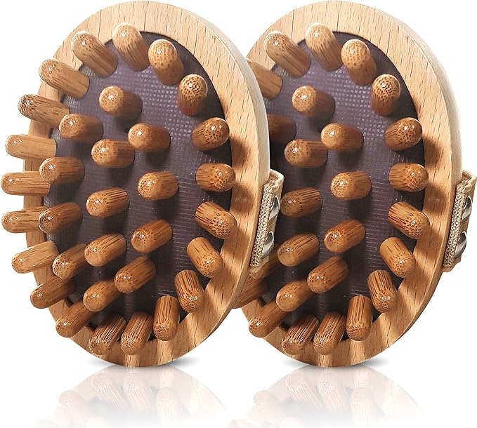 Meridian Pressure Brush, Wood Therapy Massage Tools, Wood Therapy Massage Tools for Belly Fat, Meridian Trigger Point Massager Wooden Massage Brush for Body Shaping, Muscle Pain Relief (2PCS)