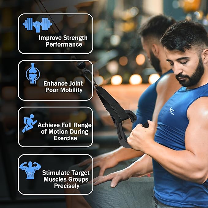 Pull Up Handles Neutral Grip: Portable Barbell Grip with 2 Detachable Straps for Cable Machine LAT Pull Down T-bar Row Deadlift Shrug
