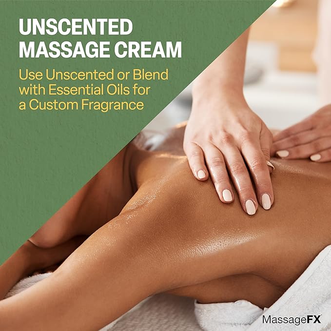 MASSAGE FX Unscented Massage Cream, 5 Gallon - Massage Creams for Massage Therapy - Physical Therapy Massage Cream - Deep Tissue Massage Cream Gallon - Infused with Arnica, Sunflower, & Vitamin E