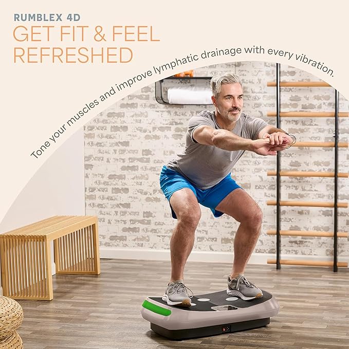 Lifepro Rumblex 4D Vibration Plate Exercise Machine with Triple Motor Oscillation, Linear, and Pulsation – Advanced 4D Vibration Technology for Whole Body Fitness, Weight Loss and Recovery at Home