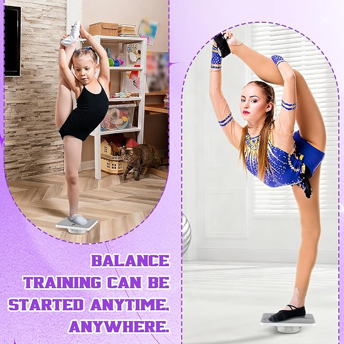 Cheer Flyer Stand Training Board, Cheerleading Balance Trainer for Flyer Practice, Non Slip Cheer Training Equipment for Gym or Home(White)
