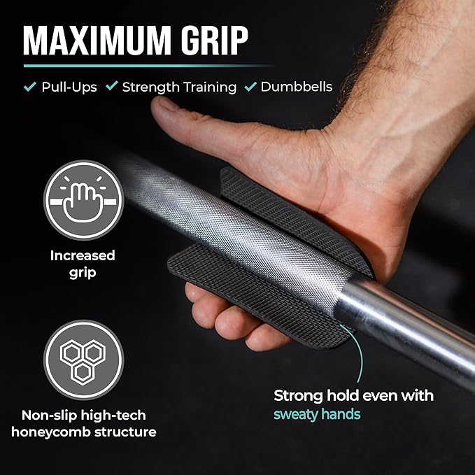 PULLUP & DIP Neoprene Grip Pads for Weightlifting [Set of 4], Workout Pads, The Alternative to Gym Workout Gloves, Gym Pads for Weightlifting & Calisthenics, No More Sweaty Gym Gloves