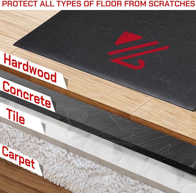 BUCKLOS Treadmill Mat for Carpet,for Hardwood Floors,36"x72",36"x84",1/5" Thick,Exercise Equipment Mat for Treadmill/Walking pad/Bike/Nordictrack Indoor Cycles,No Slip,Noise Shock Absorption