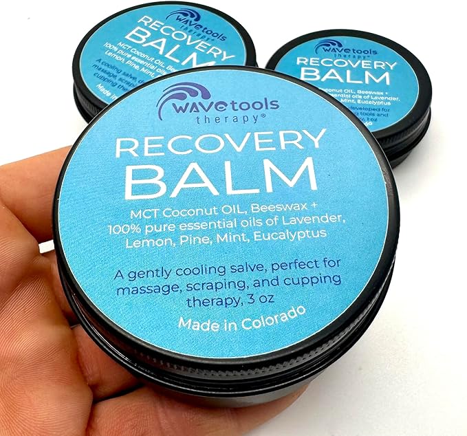 Wave Tools All Natural Recovery Balm Soothe Small Batch Pure Essential Oils Ideal for Massage in Metal Tin