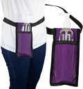 NRG Massage Holster - Single Massage Oil, Lotion and Cream Bottle Holster - Holds up to an 8 Ounce Bottle - 50 Inch Long Adjustable Belt - Durable Nylon Fabric - Washable - Color: Purple