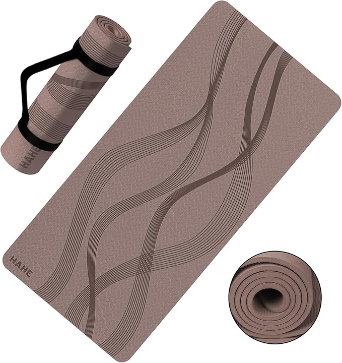 Yoga Mat High Density Exercise Mat, 76"x32"x0.27"Thick Wide & Large Yoga Mat for Women Men, Professional POE Workout Mat for Yoga, Pilates, Fitness & Stretching