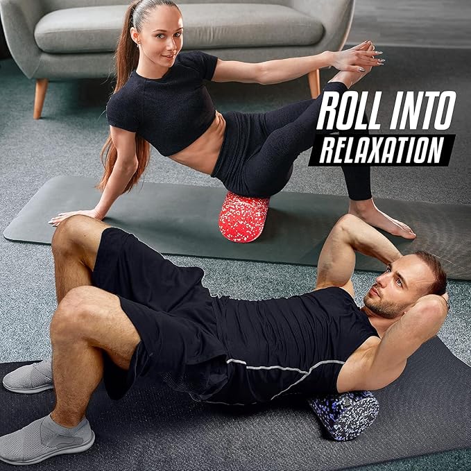 Yes4All High-Density EPP Round Back Roller Foam, Exercise Foam Roller for Yoga, Pilates & Stretching - 12, 18, 24, 36 inch