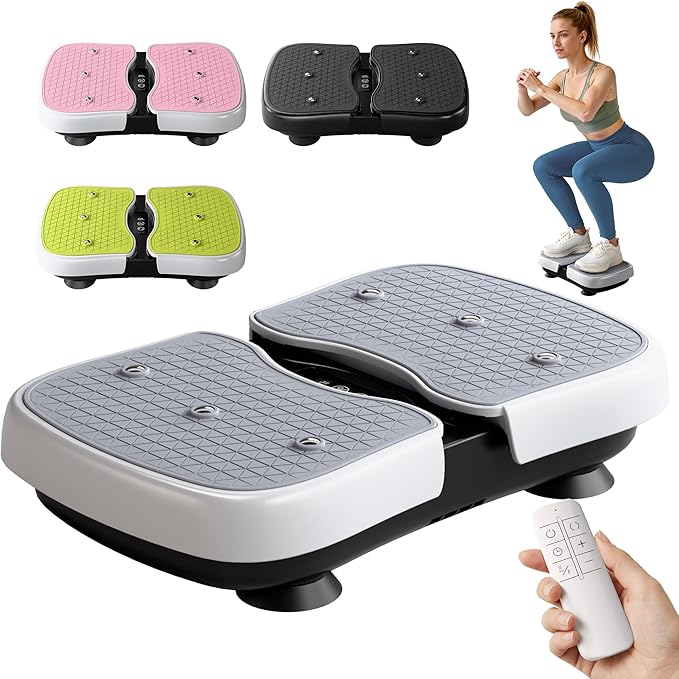 Mini Vibration Plate Machine, Leg Waist Workout Vibrating Plate Portable Quiet Percussion Massager for Legs, Waist, Back, Neck Vibration Massager,Buttocks Muscle Stiffness Relief