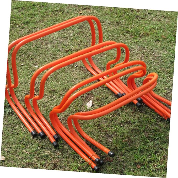 Cabilock 2pcs Professional Training Speed Hurdles 15cm Plastic Wear-Resistant Agility Equipment for Soccer Football Track and Field Conditioning