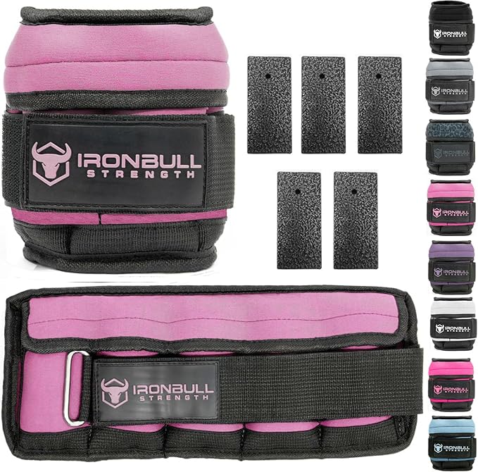 Adjustable Ankle Weights (10lbs/Pair) - Weighted Ankle Weight for Walking, Gym and Exercise - 2, 4, 6, 8, 10 LB Leg Weight Set with Straps for Women and Men - 1-5 lbs Each Ankle Adjustable for Weight Lifting
