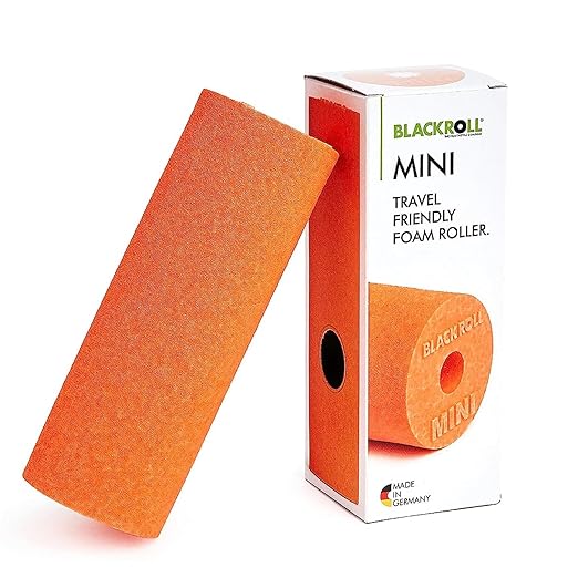 BLACKROLL - Mini Foam Roller, Massage Tool for Feet, Hands, and Arms, Ideal for Travel Size and Targeted Myofascial Release, for Exercise, Massage, and Muscle Recovery, 6" x 2", Orange