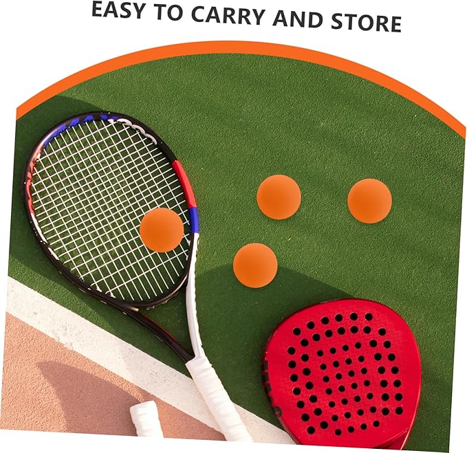 KICHOUSE 4pcs Squash Training Balls High Bounce Rubber Reaction Balls for Racquetball Accessories Boys and Girls Adults Professional Training Equipment