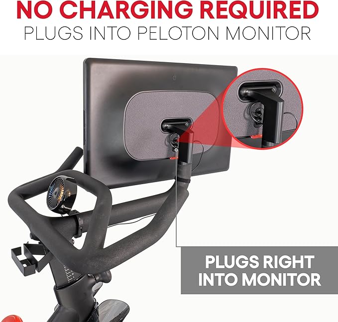 TrubliFit Fan for Peloton Bike & Peloton Treadmill - Accessories for Peloton - Fits Original Bike, Bike+ or Tread - No Batteries or Charging Required