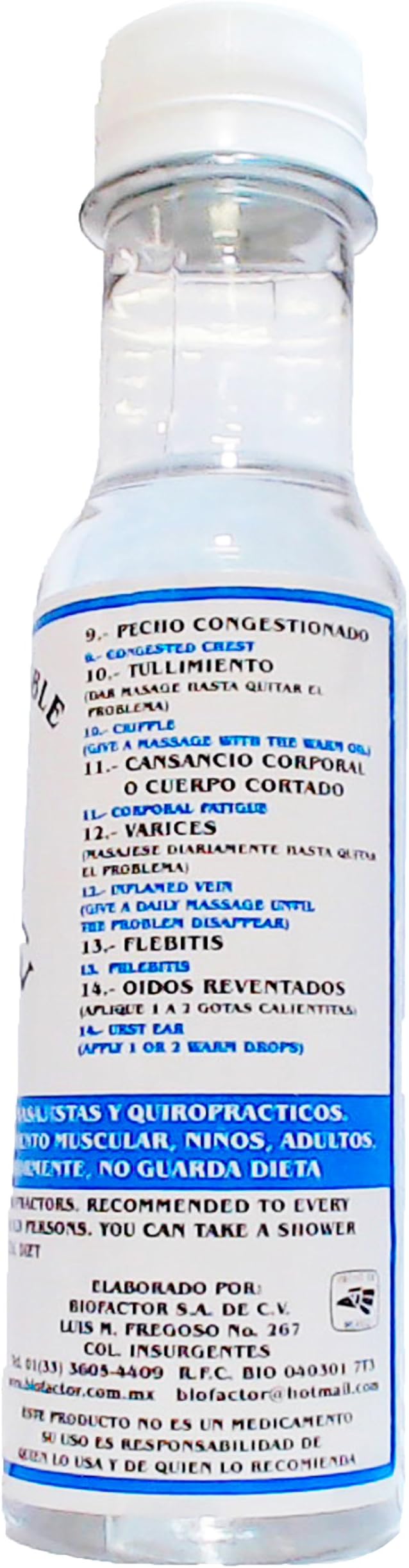 Oak Bark Oil for Cramps Arthritic pain/ Aceite del Roble para torceduras