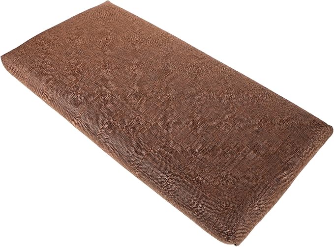 Wood Prayer Bench Folding Stool, Ergonomic Solid Wood Meditation Chair, Portable Compact Seat for Yoga and Mindfulness Practice, Coffee Color