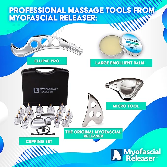 Myofascial Releaser Compact Muscle Scraper Tool – 304 Stainless Steel Portable IASTM & Gua Sha Scraping Instrument with Ergonomic Grip for Manual Bodywork and Massage Techniques