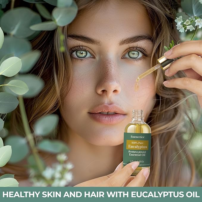 Eucalyptus Essential Oil for Diffuser 4oz - 100% Natural - Therapeutic Grade Organic Eucalyptus Oil for Skin, Humidifier, Hair, Sauna & Aromatherapy