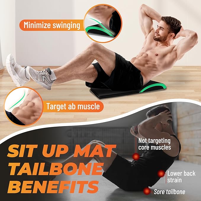 Yes4All Abdominal Exercise Pads, Foldable Ab Workout Equipment for Home Gym Core Training & Back Stretching, Sit Up Mat for Floor Exercises