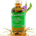 Pure Organic Comfrey Leaf Infused Oil - Skin Care for Joints, Back, Muscles, Fractures, Bruises, and Minor Wounds, Natural Herbal Body Massage Oil, Certified Organic (4 oz)
