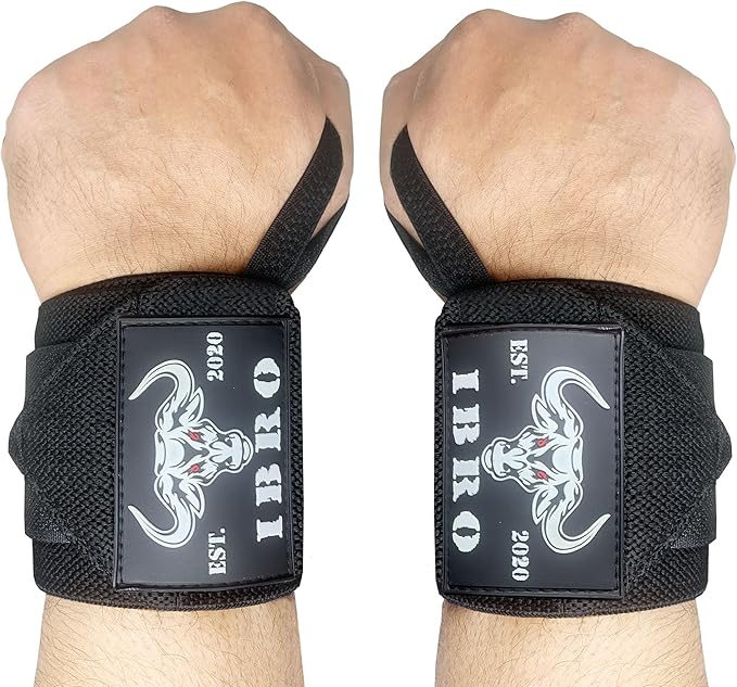 IBRO Weightlifting Wrist Wraps,18” or 24” Premium Wrist Support, Avoid Injury, Best Wrap for Powerlifting, Weightlifting, Gym Workouts, Strength Training, Cross Training for Men & Women