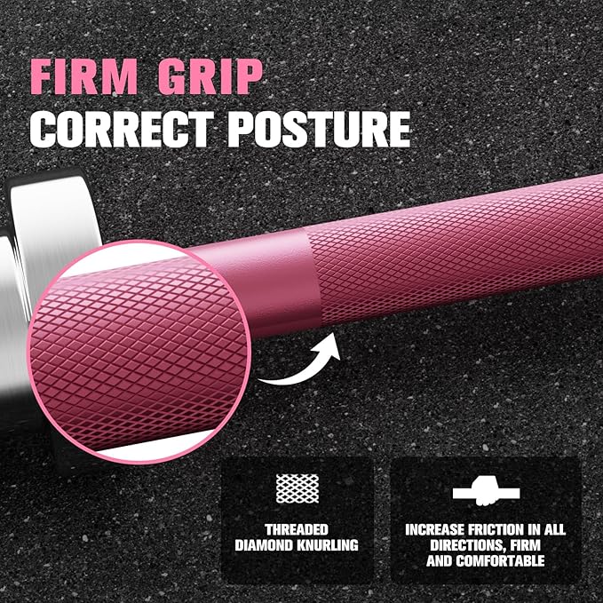 RITFIT Olympic Barbell 4ft/6ft - 2 Inch Weight Bar for Strength Training, Weightlifting, Squat, Deadlift, Bench Press, Curl, Overhead Press - 350lbs/500lbs Capacity