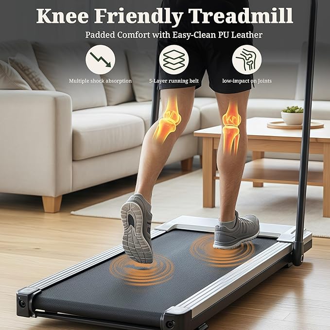Walking Pad Treadmill, 3 in 1 Portable Under Desk Treadmills for Home Small Space, Quiet Compact Folding Treadmill with Remote Control, 320 LBS Capacity