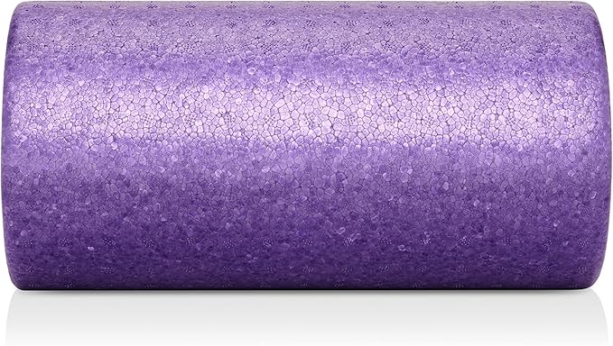 Philosophy Gym 12" High-Density Foam Roller for Exercise, Massage, Muscle Recovery - Round, Purple