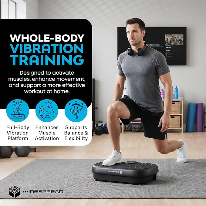 Vibration Plate Exercise Machine, Full Body Shaker Workout Vibrate Stand Shake Board Gym for Fat Burner and Weight Loss
