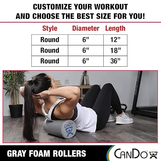 Cando-30-2502 Plus Foam Roller, 6" x 12