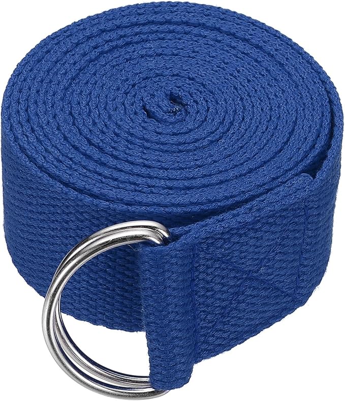 Yoga Strap for Stretching, Athletic Stretch Band with Adjustable Metal D Ring Buckle Yoga Bands