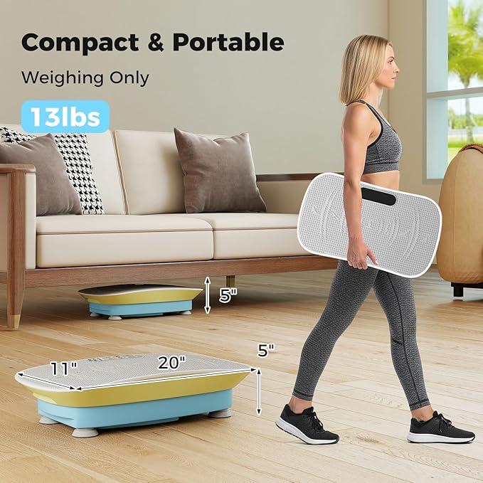 GYMAX Vibration Plate Exercise Machine, Vibration Plate with 10-Level Intensity, LED Display & Remote Control, Body Vibrating Plates Stand Shaking Platform Fat Burning Machine