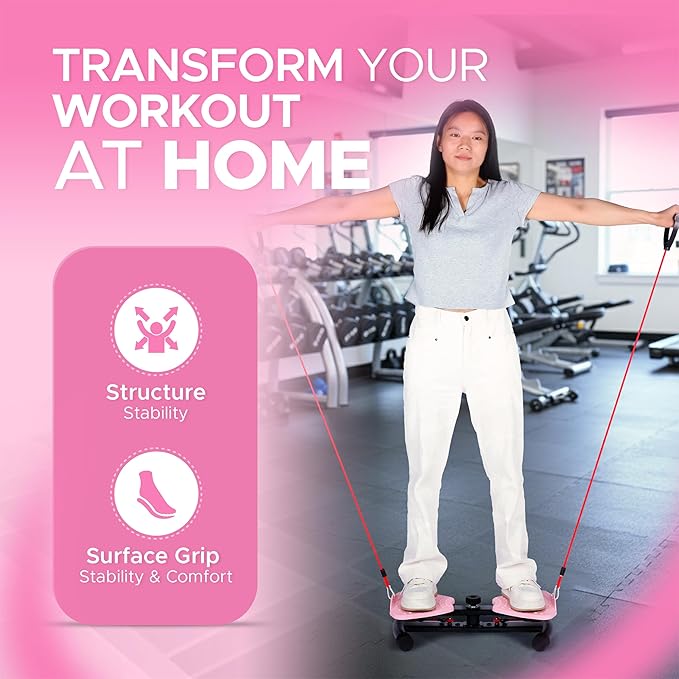Waist Twister Machine – Waist Sculptor & Twist Exercise Machine for Abs Workout | Noiseless Ab Twister Board, Waist Twist Machine | Heavy-Capacity Anti-Slip Twist Board with Storage Bag