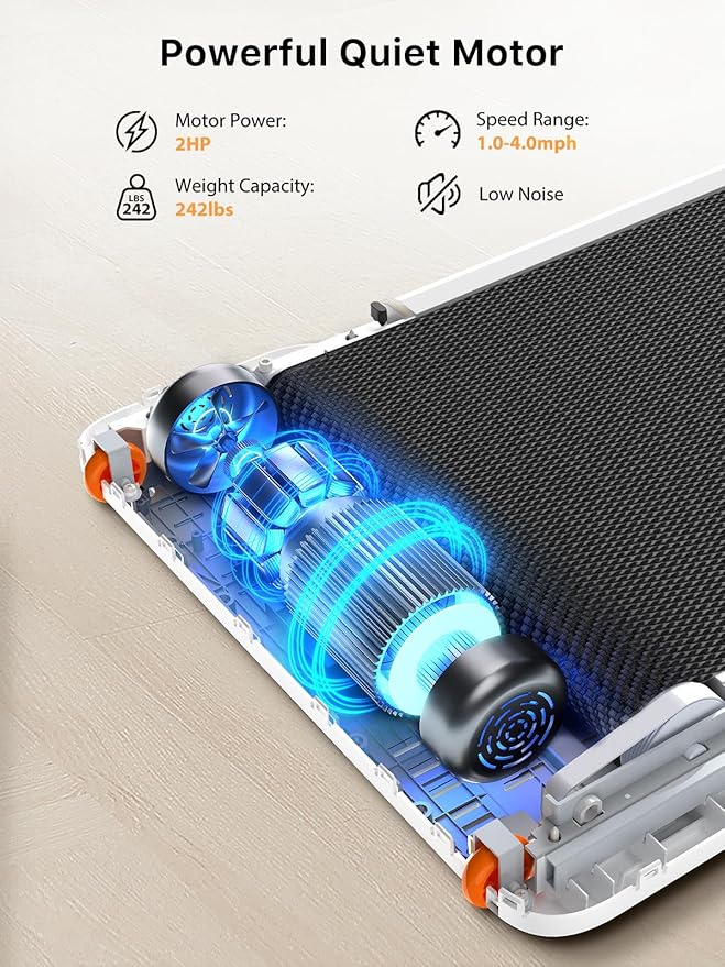 WALKINGPAD Foldable Walking Pad for Home Office, Under Desk Treadmill with Adaptive Speed Control, Compact Design for Small Spaces, No Assembly Needed