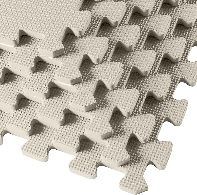 We Sell Mats 3/8" Thick Multipurpose EVA Foam Exercise Floor Mat, Interlocking Tiles, Anti-Fatigue for Home or Gym