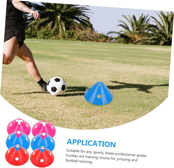 BESPORTBLE 6Pcs Durable Football Training Hurdles Weatherproof Agility Obstacles for Adults Enhance Speed and Flexibility Soccer and Sports Drills Random Color