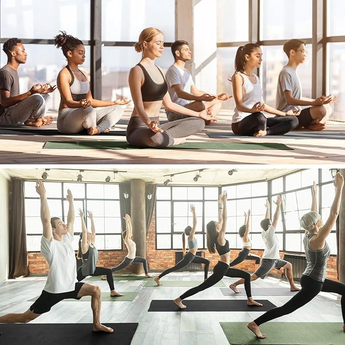 Breling 3 Pack 26"x73" Hot Yoga Mat Towel Pack Non-Slip Yoga Mat Gym Sweat Absorbent Microfiber Towel for Pilates Workout Women Men