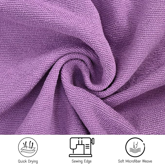 3 Pack Hot Yoga Towels with Plum Blossom Dots, Lavender Non-Slip Yoga Mat Towel, Super-Absorbent Soft Suede Microfiber Towel for Hot Yoga, Pilates, Bikram and Exercise Workout(24" x72",Lavender)